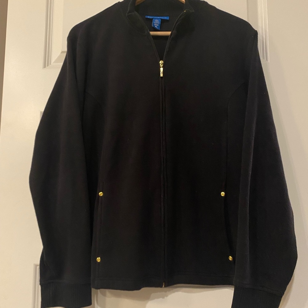 WOMENS ⚡️KAREN SCOTT SPORT Mock Neck Jacket w/ two pockets ⚡️FULL zip ⚡️size: XL